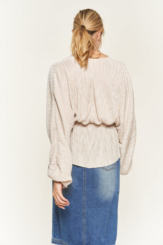 V-Neck Dolman Sleeve Blouse