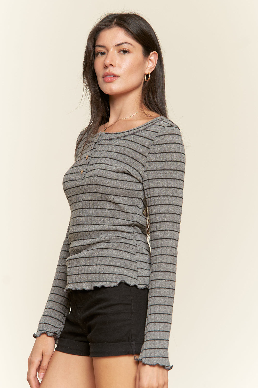 Striped Henley Top