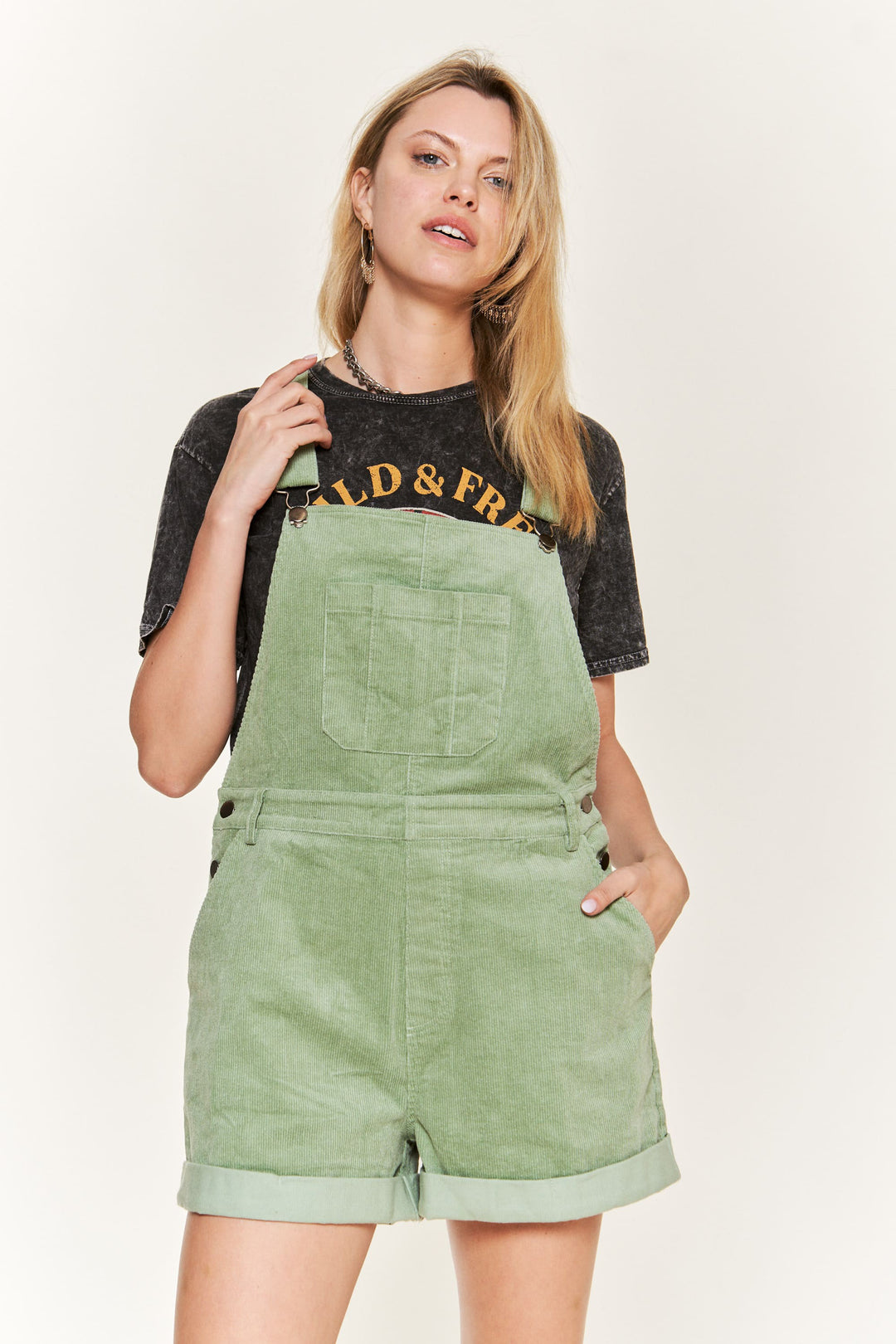 Corduroy Adjustable Shoulder Overalls