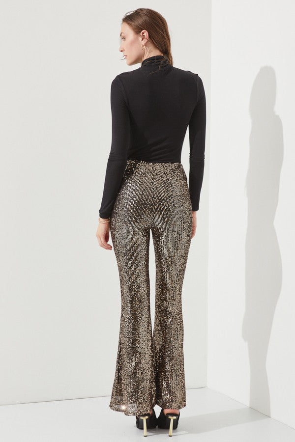 High Waist Sequined Pants