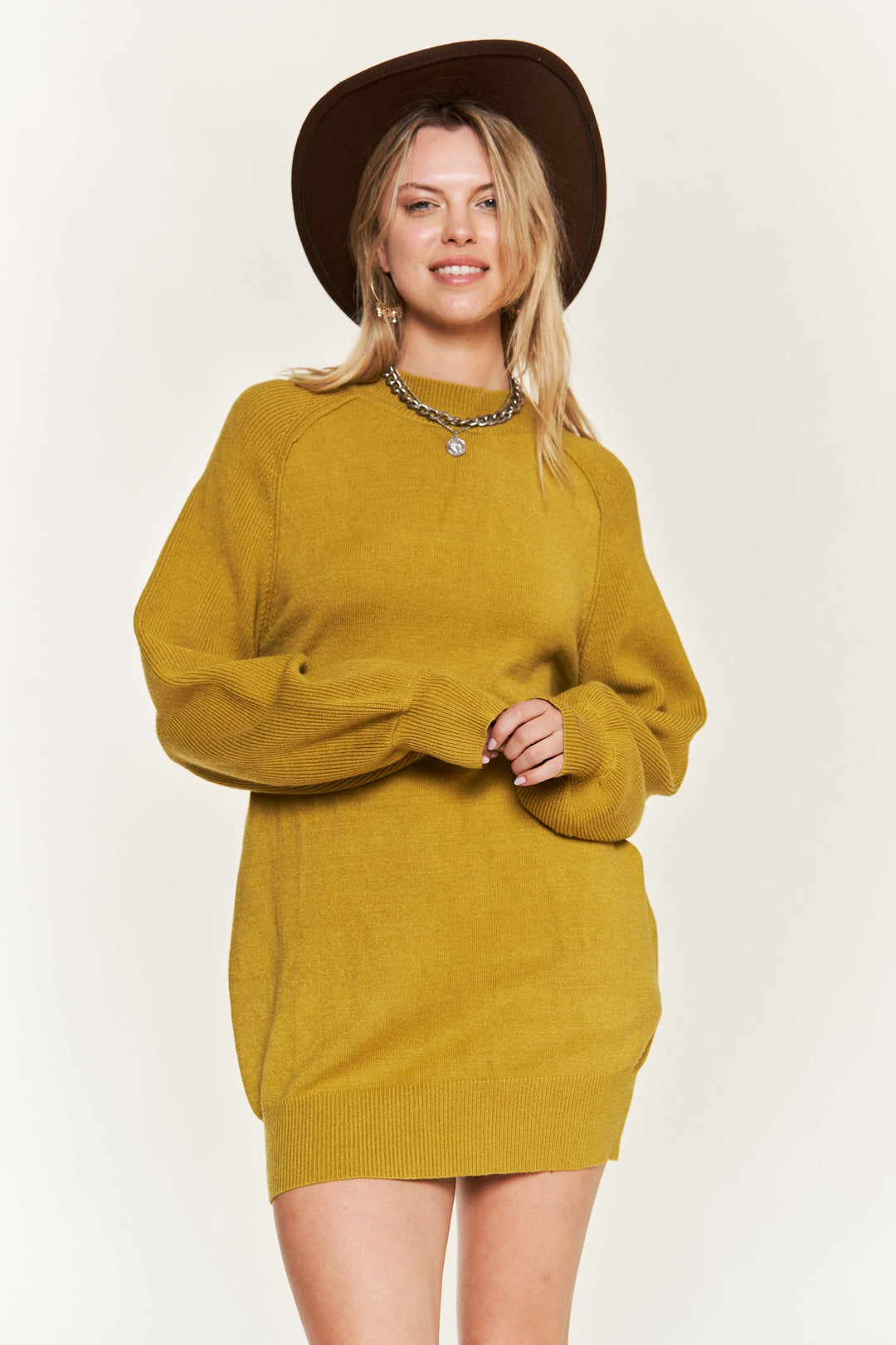 Mock Neck Sweater Dress