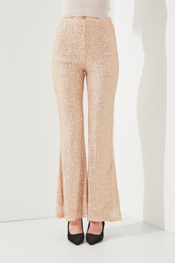 High Waist Sequined Pants