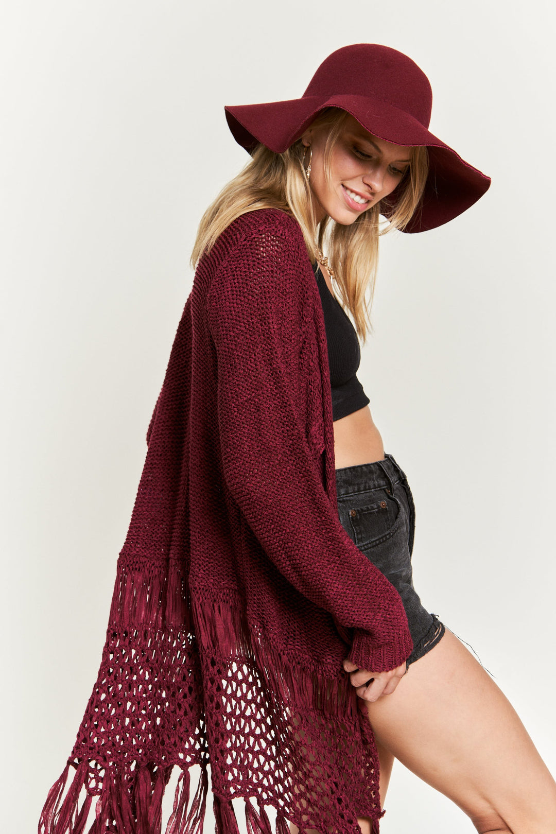 Fringe Knit Cardigan