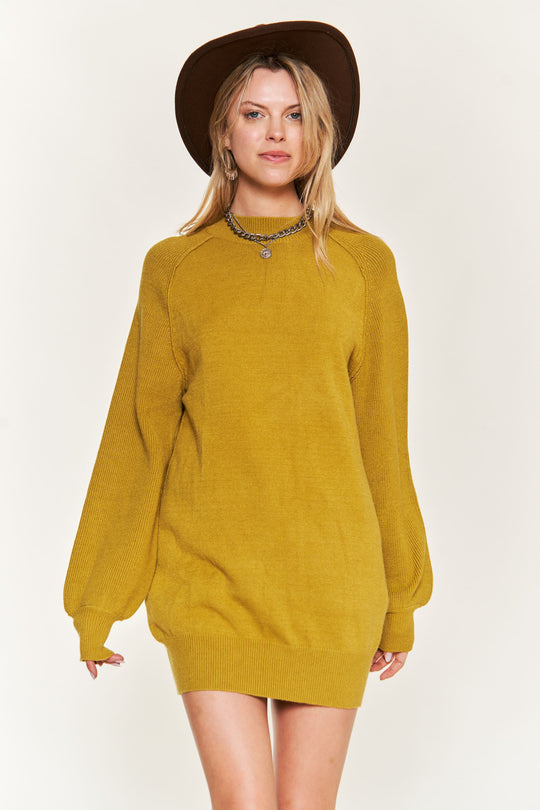 Mock Neck Sweater Dress