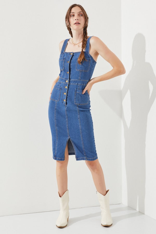 Stretch Denim Dress