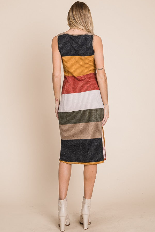 Color Block Casual Dress