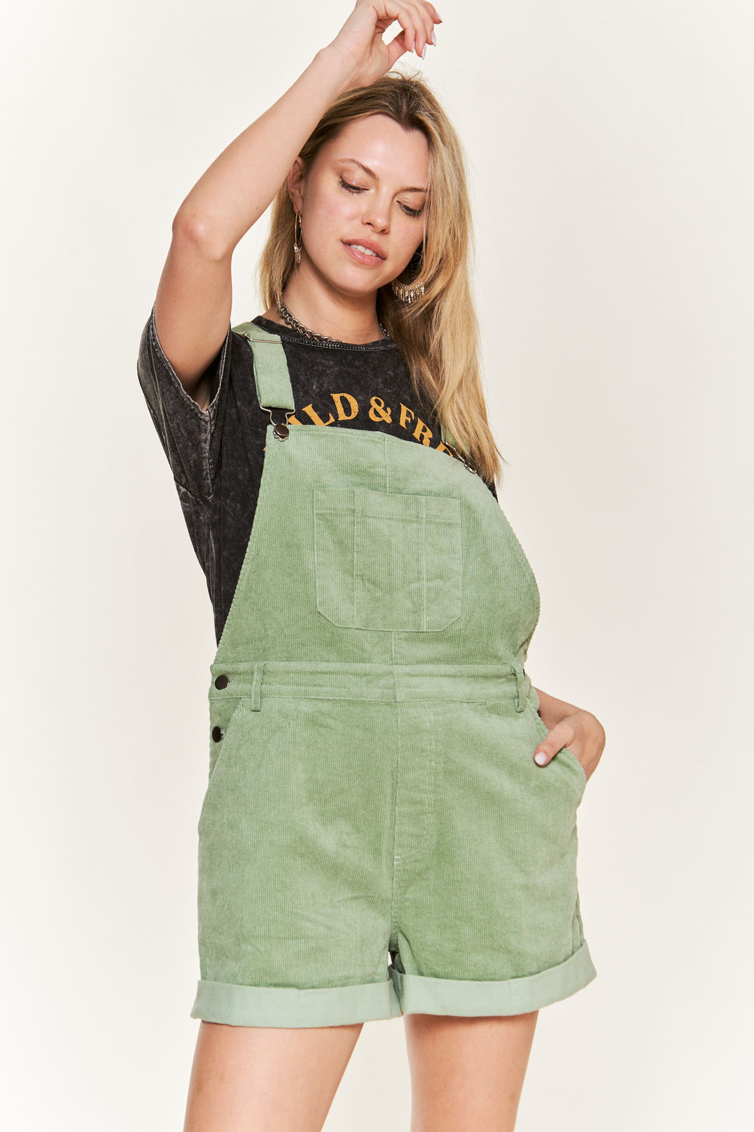 Corduroy Adjustable Shoulder Overalls