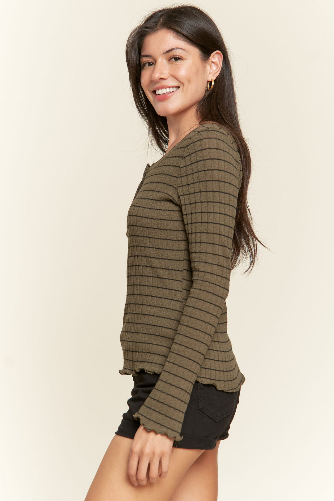 Striped Henley Top