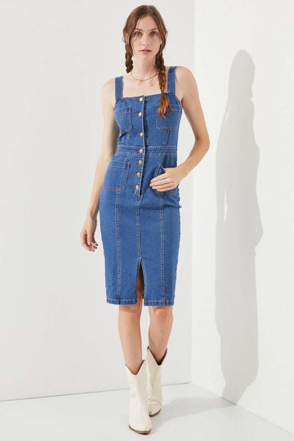 Stretch Denim Dress