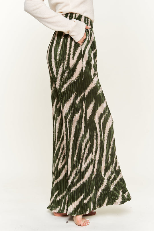 Zebra Print Knit Pants