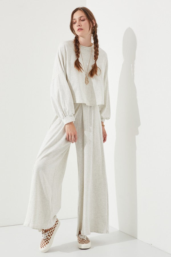 Terry Wide Leg Pants