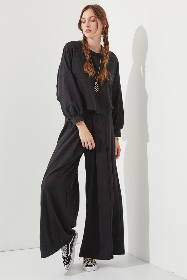 Terry Wide Leg Pants