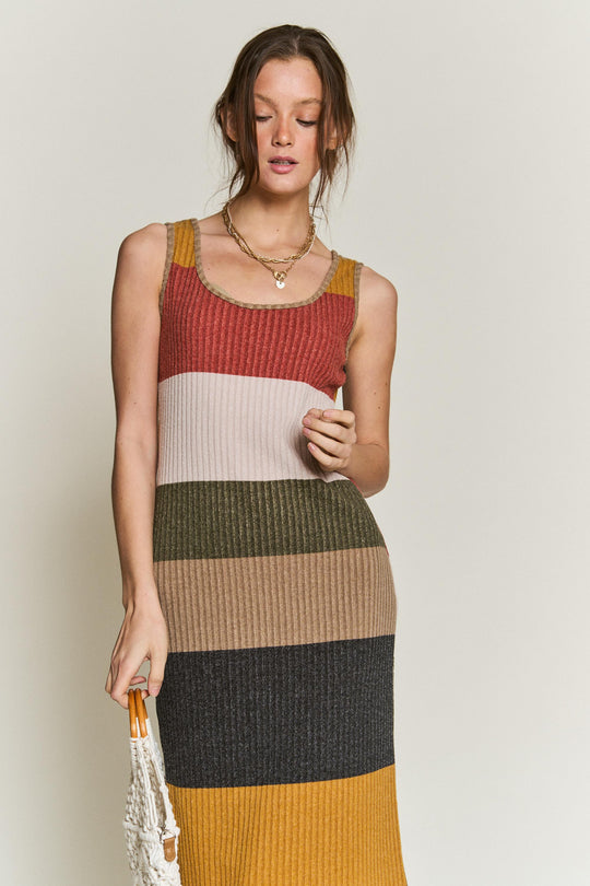 Color Block Casual Dress