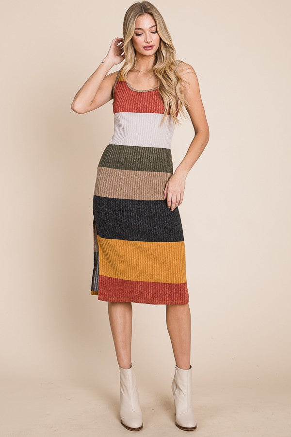 Color Block Casual Dress