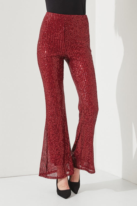 High Waist Sequined Pants