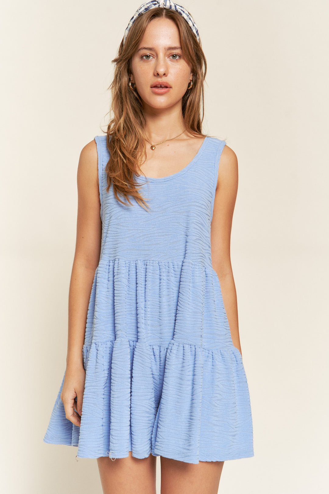 Texture Knit Tiered Romper