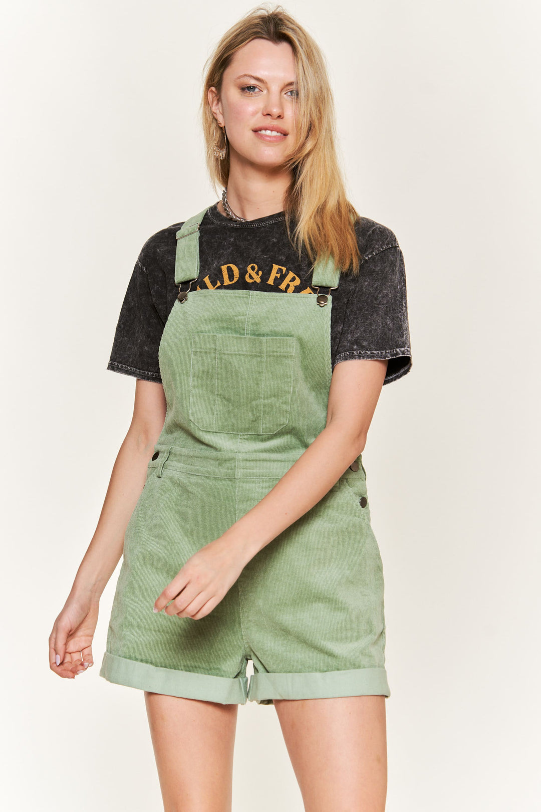 Corduroy Adjustable Shoulder Overalls