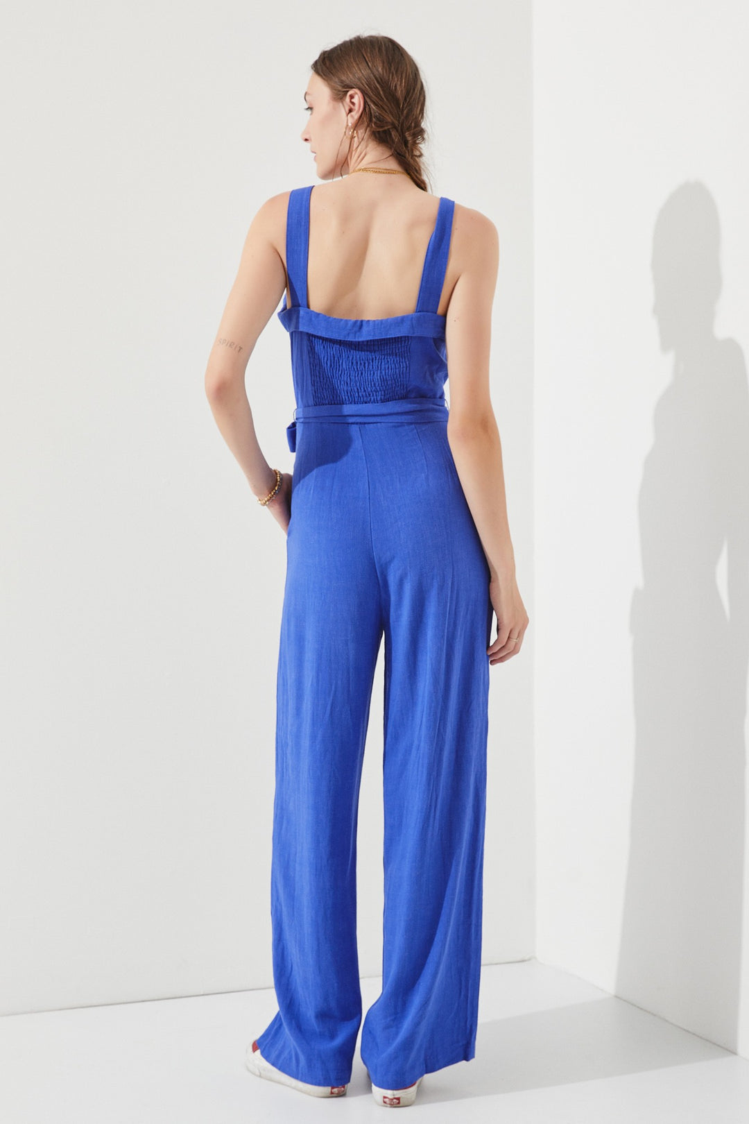 Sleeveless Button Down Jumpsuit